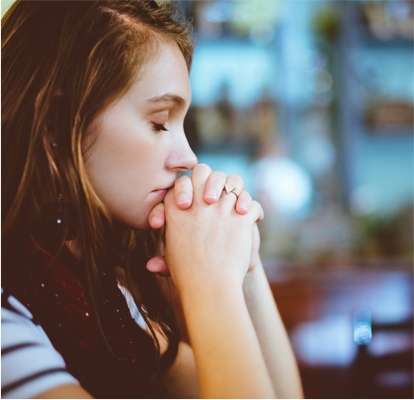Contemplating woman