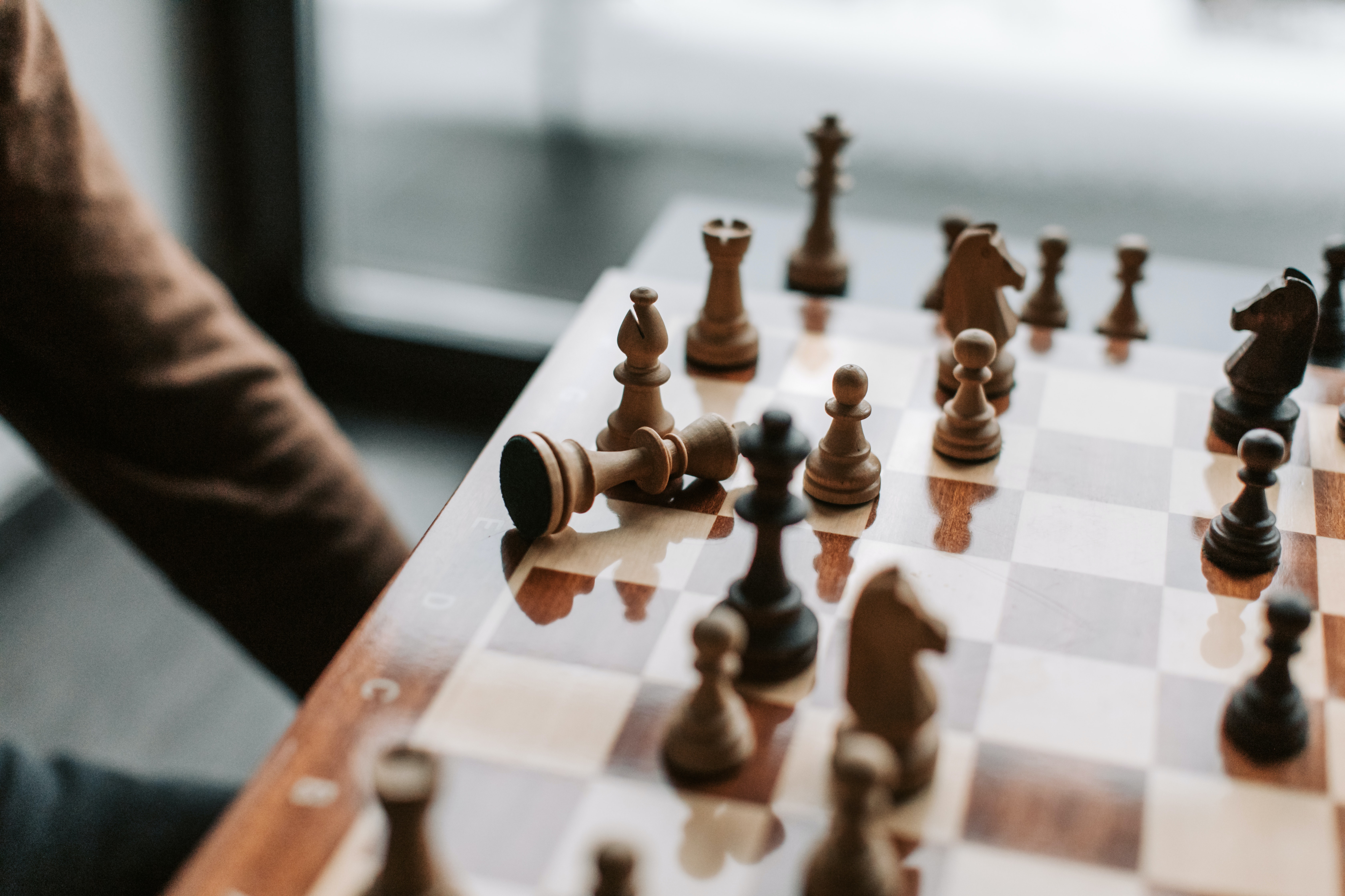 Chess Pieces on a Chess Board